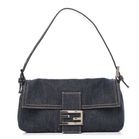 fendi handtasche baguette|Fendi denim baguette.